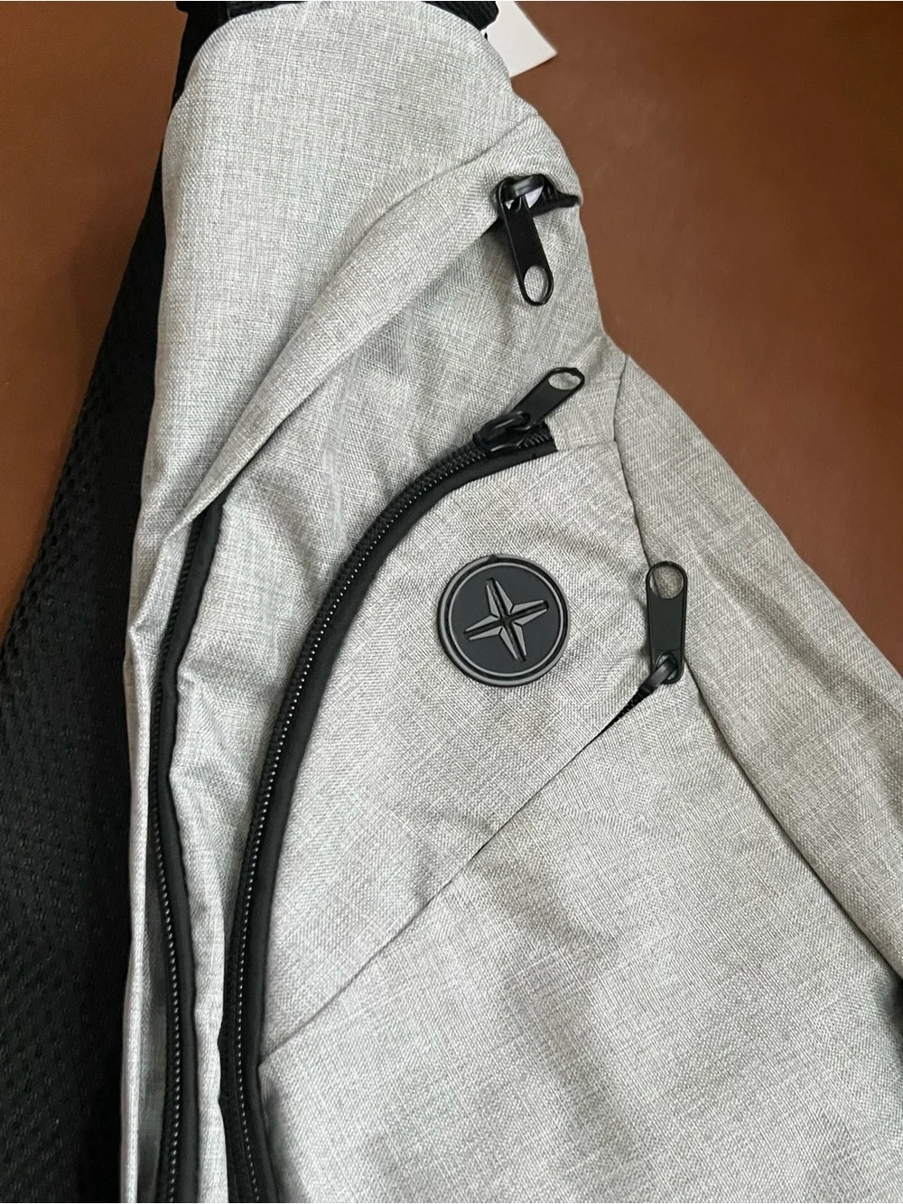 Bella Russo heather gray Light Gray Casual Crossbody Sling Bag Backpack NWT